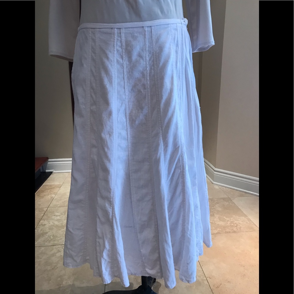 Beautiful linen midi skirt A line